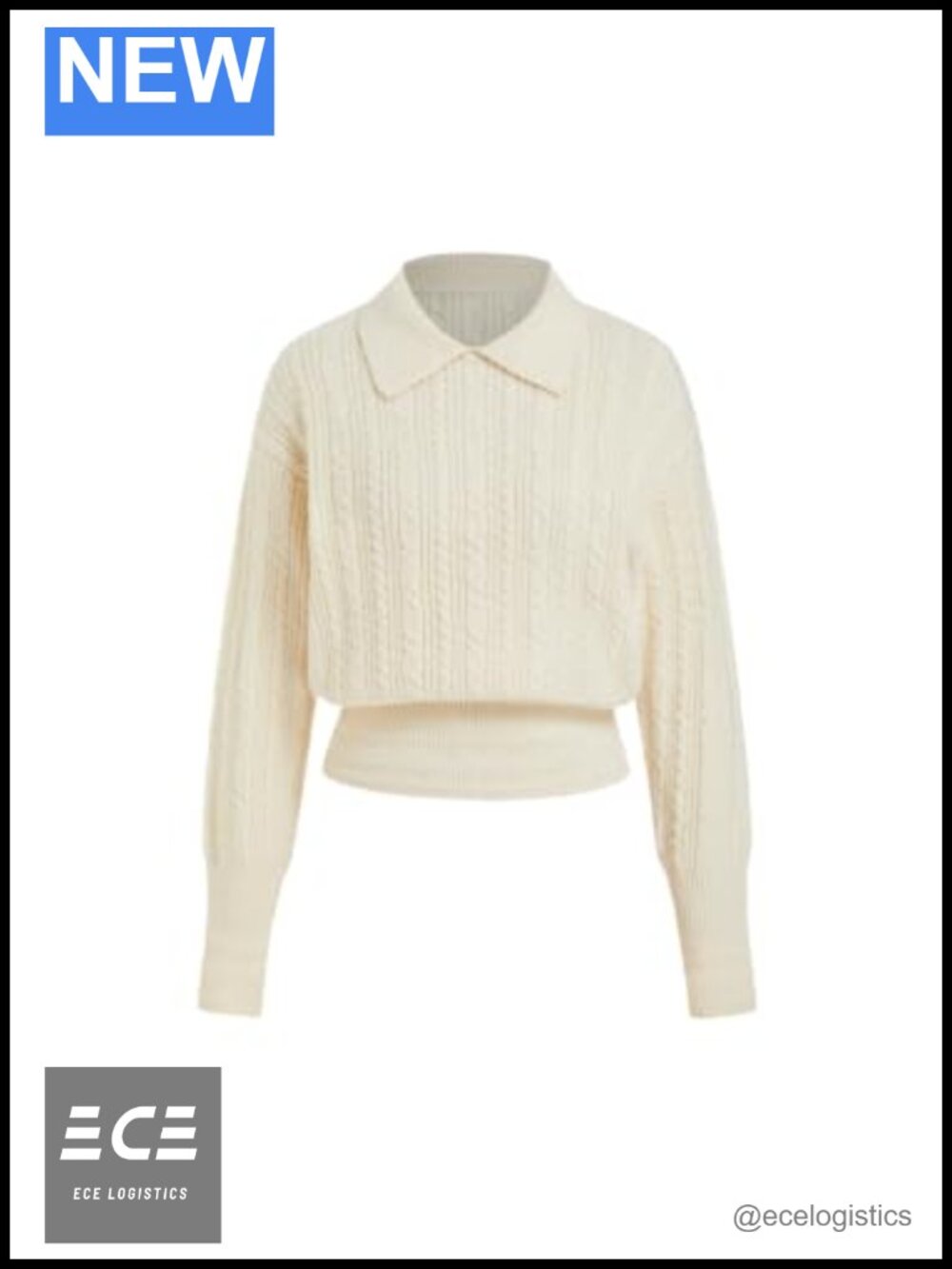 Cropped Cable Knit Sweater Wool Blend Pullover Long Sleeve